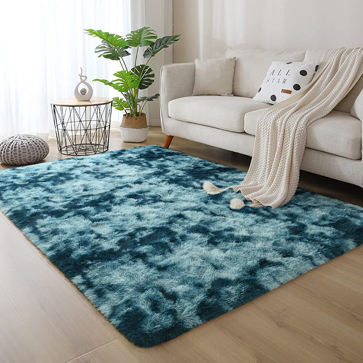 White Abstract 3D Swirl Illusion Rug - Modern and Elegant Living Room or Bed Room Decor - Image 3