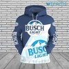 White And Blue All Over Print 3D Hoodie for Men Beer Lovers Gift