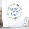 White Cottage Chic Floral Shower Curtain - Elegant Fabric Bath Curtain with Vintage Style for Romantic Bathroom Decor