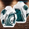 White Kelly Green Philadelphia Eagles NLF Logo 3D Hoodie with Custom Print