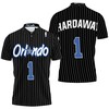 White Polo Shirt Featuring Orlando Magic Penny Hardaway #1 as a Tribute to the Great Player