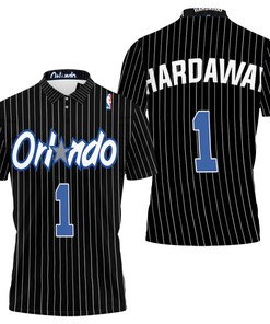 White Polo Shirt Featuring Orlando Magic Penny Hardaway #1 as a Tribute to the Great Player