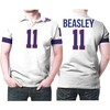 White Vintage Polo Shirt with 3D T-Shirt Blender of Cole Beasley #11: A tribute to a Bills legend.