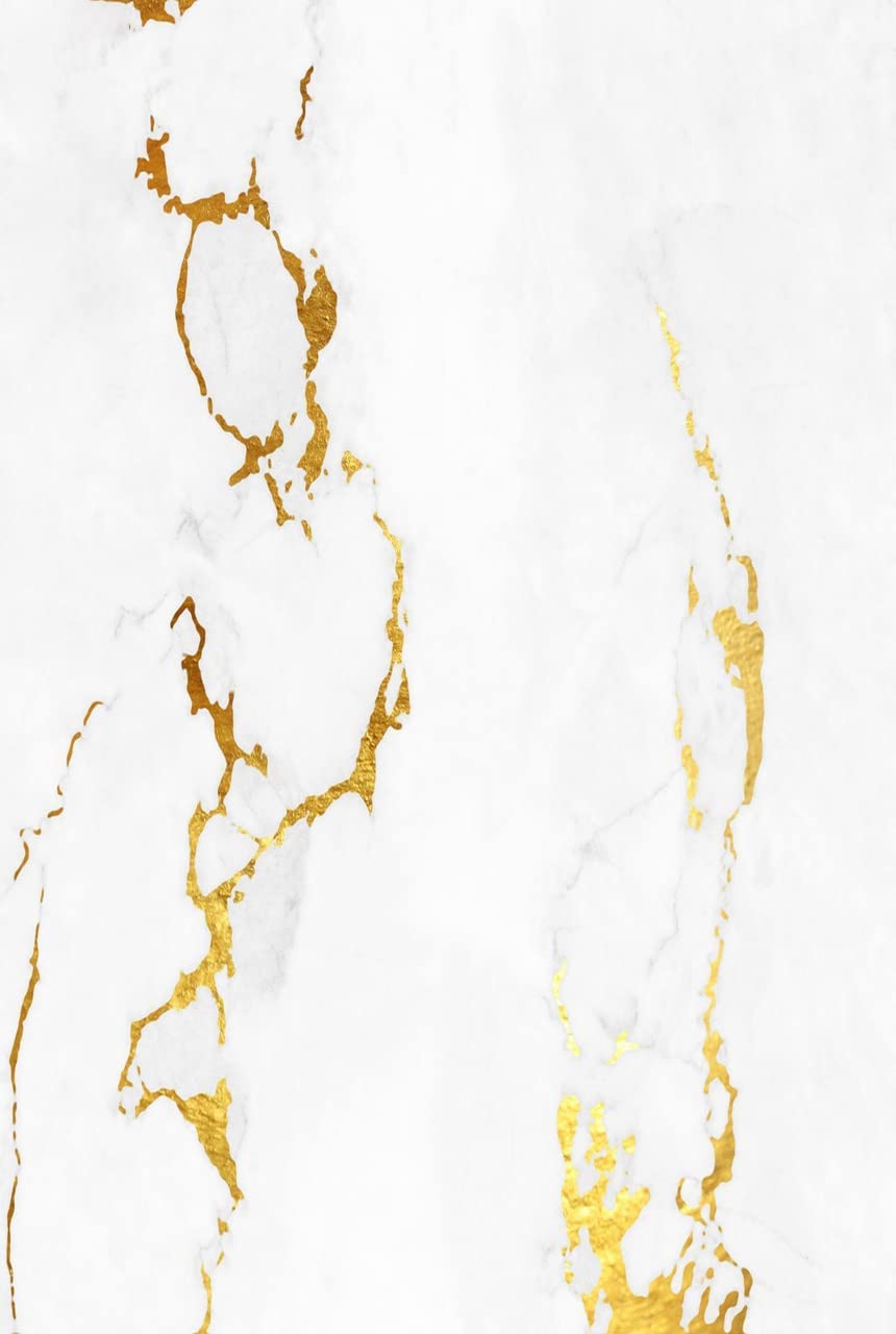 White and Gold Marble Pattern Area Rug with 70s Style for Modern Living Room or Bedroom