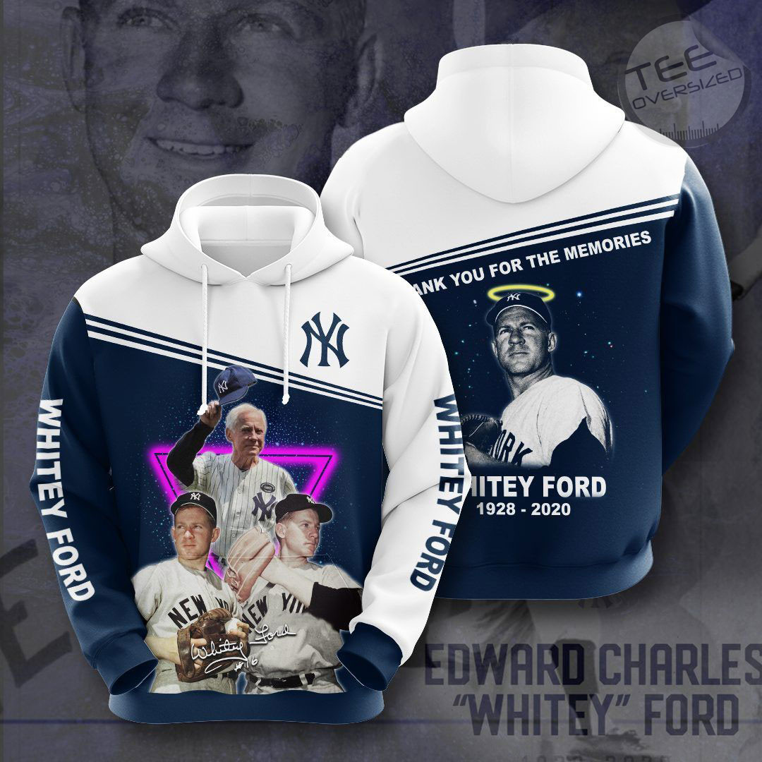 "Whitey Ford" New York Yankees 3D Hoodie - All Over Print Design