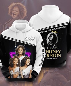 Whitney Houston Pop Music Icon Custom Hoodie 3D Print All Over