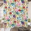 Wildflower Watercolor Shower Curtain or Bath Set for Nature Lovers