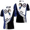Winnipeg Jets Snoopy For Fans 3d Polo Shirt All Over Print Shirt 3d T-shirt with breathable fabric and polo collar