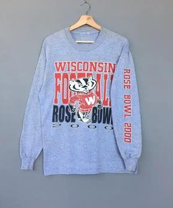 Wisconsin Badger Football Rose Bowl Sweatshirt, Wisconsin Travel Gift, University Student Gift