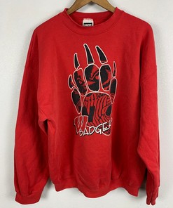 Wisconsin Badger State Pullover Sweatshirt - Gifts for Football Fans - Vintage Design