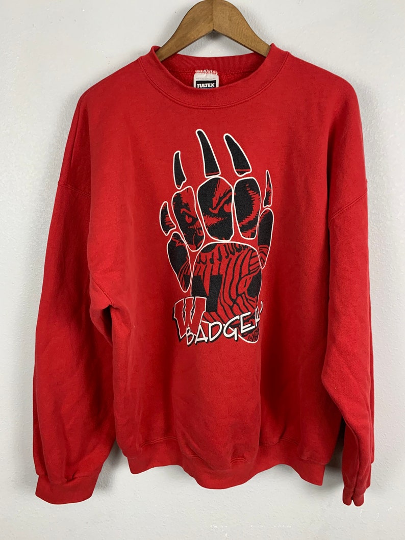 Wisconsin Badger State Pullover Sweatshirt - Gifts for Football Fans - Vintage Design