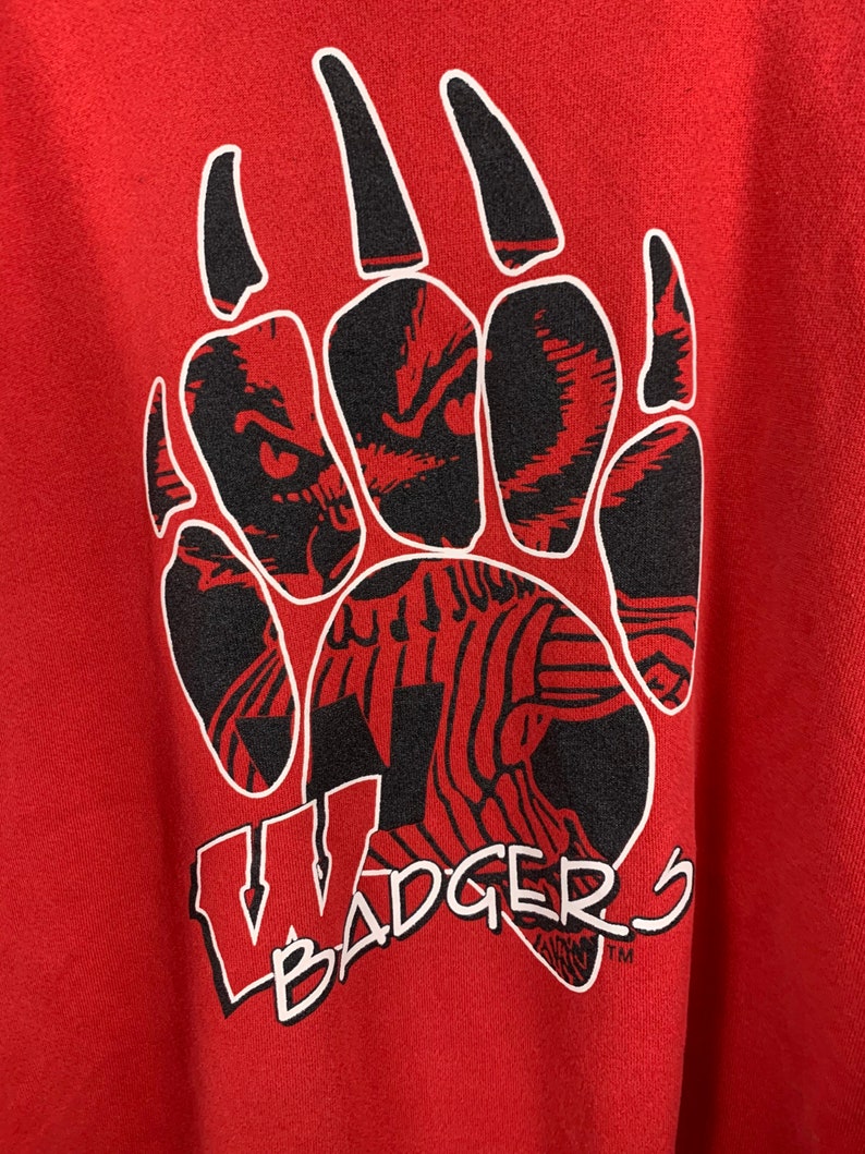 Wisconsin Badger State Pullover Sweatshirt - Gifts for Football Fans - Vintage Design - Image 2