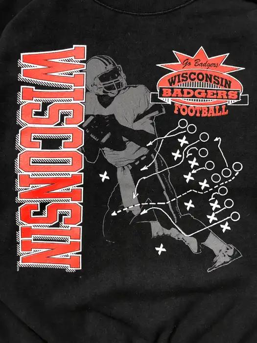 Wisconsin Badgers Football Sweatshirt - Vintage Style NCAA Gifts - Image 2