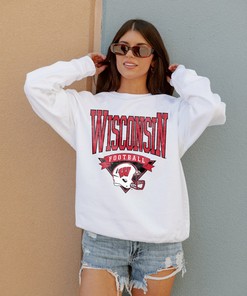 Wisconsin Badgers Slow Motion Classic Crew Fleece Pullover Sweatshirt