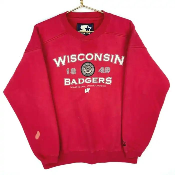Wisconsin Badgers Starter Vintage Crewneck Sweatshirt - Great NCAA Gift for Fans