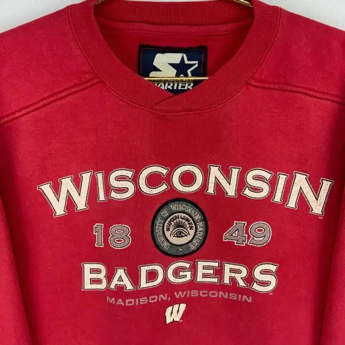Wisconsin Badgers Starter Vintage Crewneck Sweatshirt - Great NCAA Gift for Fans - Image 2