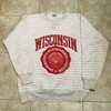Wisconsin Badgers Vintage Style 1990s Pinstriped Sweatshirt Bundle, Ideal NCAA Gift for Fans