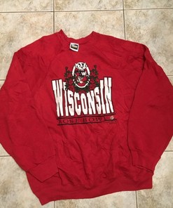 Wisconsin Badgers Vintage Style 1990s Rose Bowl Sweatshirt Bundle, Perfect for NCAA Fans