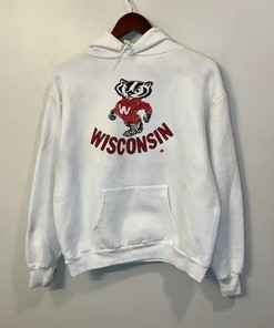 Wisconsin Badgers Vintage Style Hoodie Sweatshirt Bundle, NCAA Gifts for Fans
