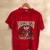 Wisconsin Badgers Vintage Style Russell Athletics Shirt and Sweatshirt Bundle, Ideal NCAA Gift for Fans