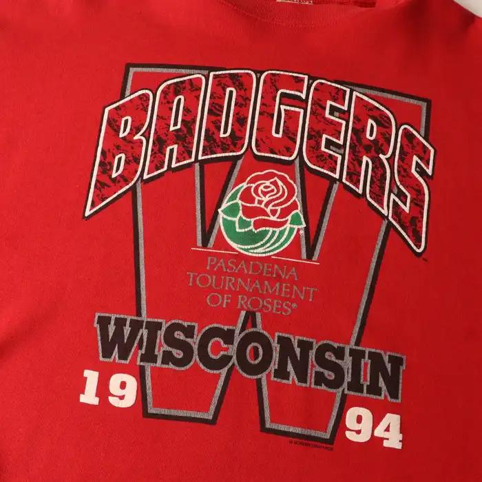 Wisconsin Badgers Vintage Style Shirt and Sweatshirt Bundle, Perfect for NCAA Fans - Image 2
