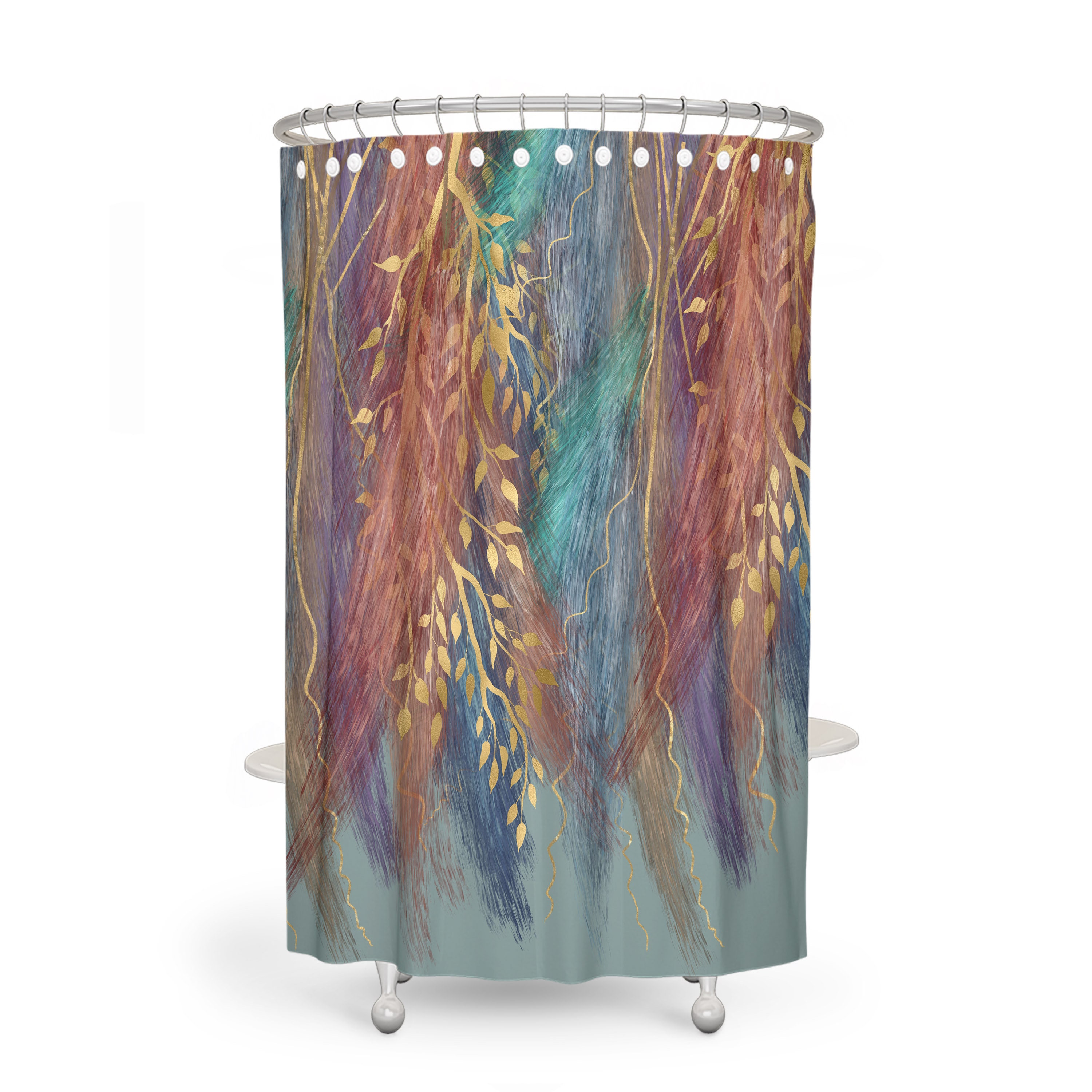 Wispy Boho Shower Curtain or Full Bathroom Set for Unique Home Decor - Image 2