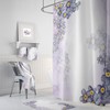 Wispy Purple Floral Shower Curtain - Dreamy Bath Curtain with Optional Bath Set for Cozy Bathroom Decor