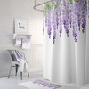 Wisteria Floral Vines Shower Curtain - Elegant Bath Curtain with Optional Bath Mat and Towels