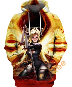 Witch Mercy All Over Print Hoodie with Customizable Design