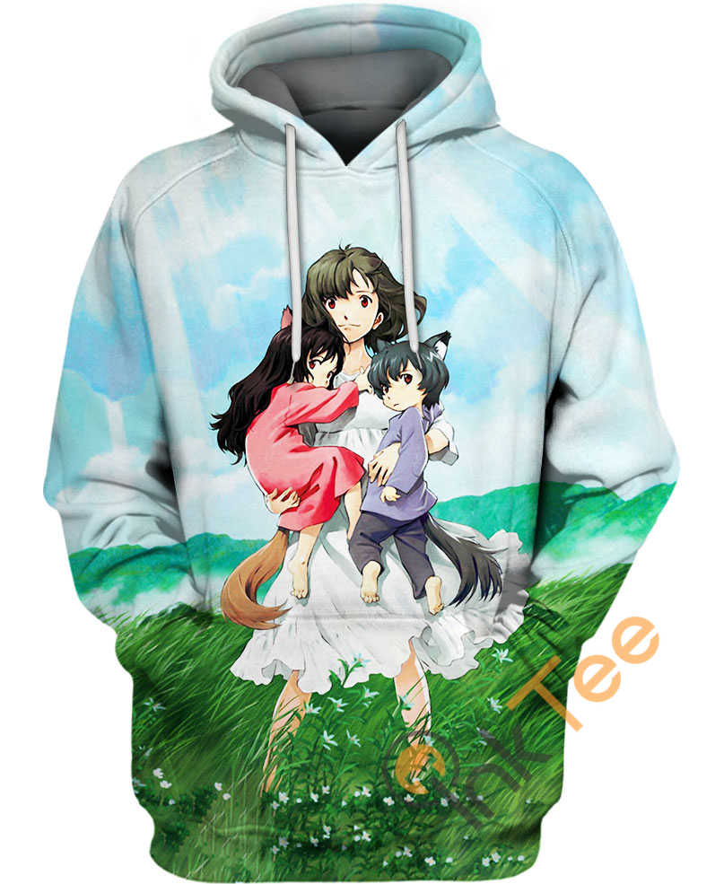 Wolf Children Ame And Yuki Anime Hoodie 3D Print All Over