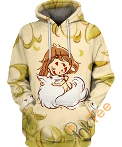 Wolf Girl Chibi Cute Cartoon Hoodie 3D Print All Over