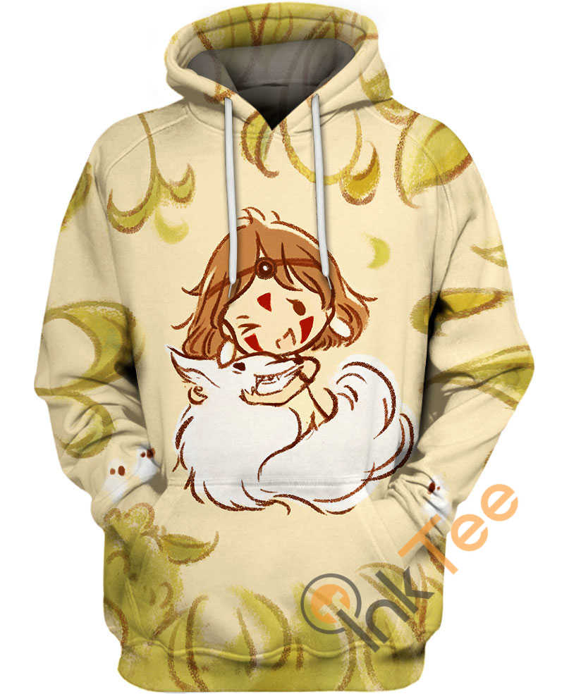 Wolf Girl Chibi Cute Cartoon Hoodie 3D Print All Over
