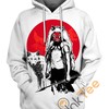 Wolf Girl Sumi-e Japanese Art Hoodie 3D Print All Over