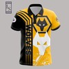 Wolverhampton Wanderers Polo Shirt made with breathable fabric and unique all-over print