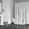 Woman Body Outline Shower Curtain, Embrace the Feminine Form in Your Bathroom Decor