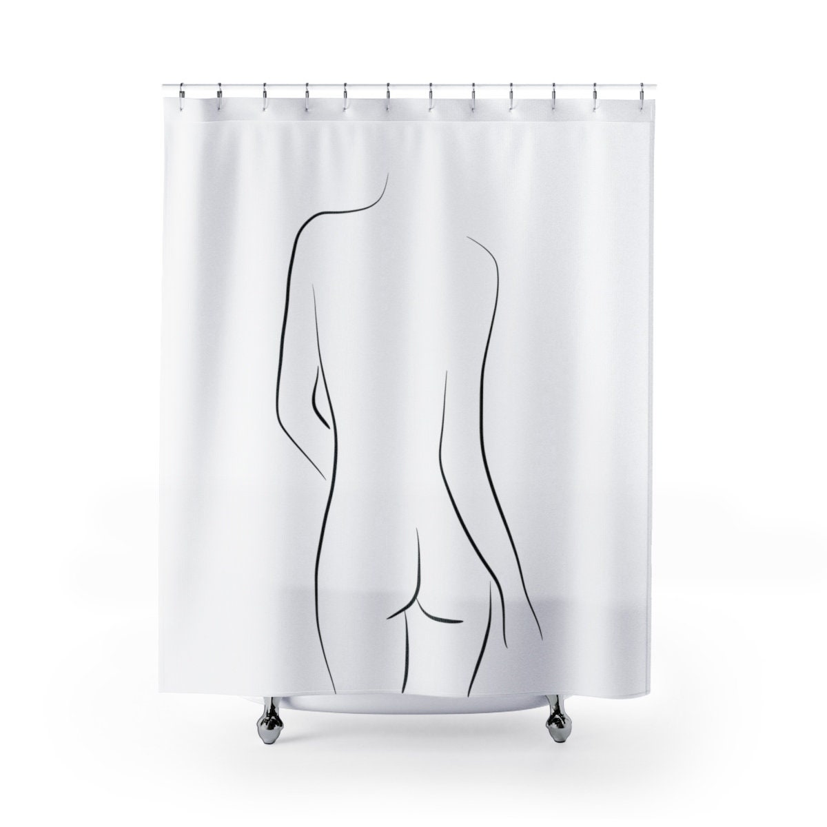 Woman Body Outline Shower Curtain, Embrace the Feminine Form in Your Bathroom Decor - Image 3