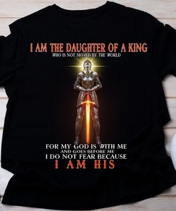 Women's Christian King Daughter Tee - Warrior Knight Style Shirt