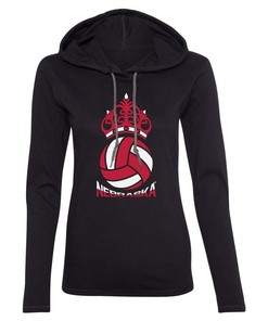 Womens Nebraska Volleyball Crown Huskers Shirt Cornhusker Shirt Nebraska Cornhuskers T-Shirt 5-Time National Crown