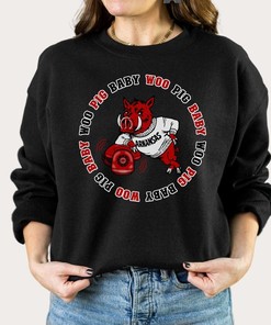 Woo Pig Baby Sweatshirt, Football Sweater, Razorback Crewneck, Sweatshirt, Go Hogs Shirt, Hoodie