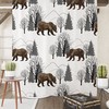 Woodland Bears and Pine Trees Shower Curtain with Matching Towels