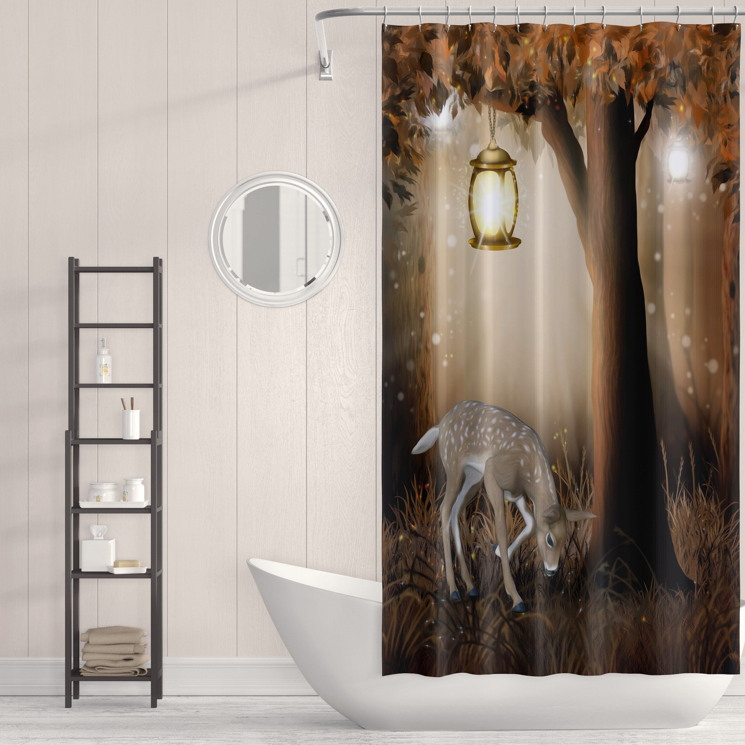 Woodland Deer Disney Shower Curtain for a Rustic Bathroom - Image 3