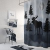 Woodland Moose Shower Curtain with Rustic Bath Set