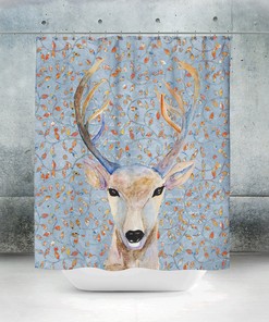 Woodland Whisper Deer Shower Curtain with Adorable Bathroom Set Option