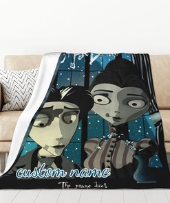 Wrap Yourself in a Unique and Personalized Disney Corpse Bride Tapestry Blanket - Custom Name Available