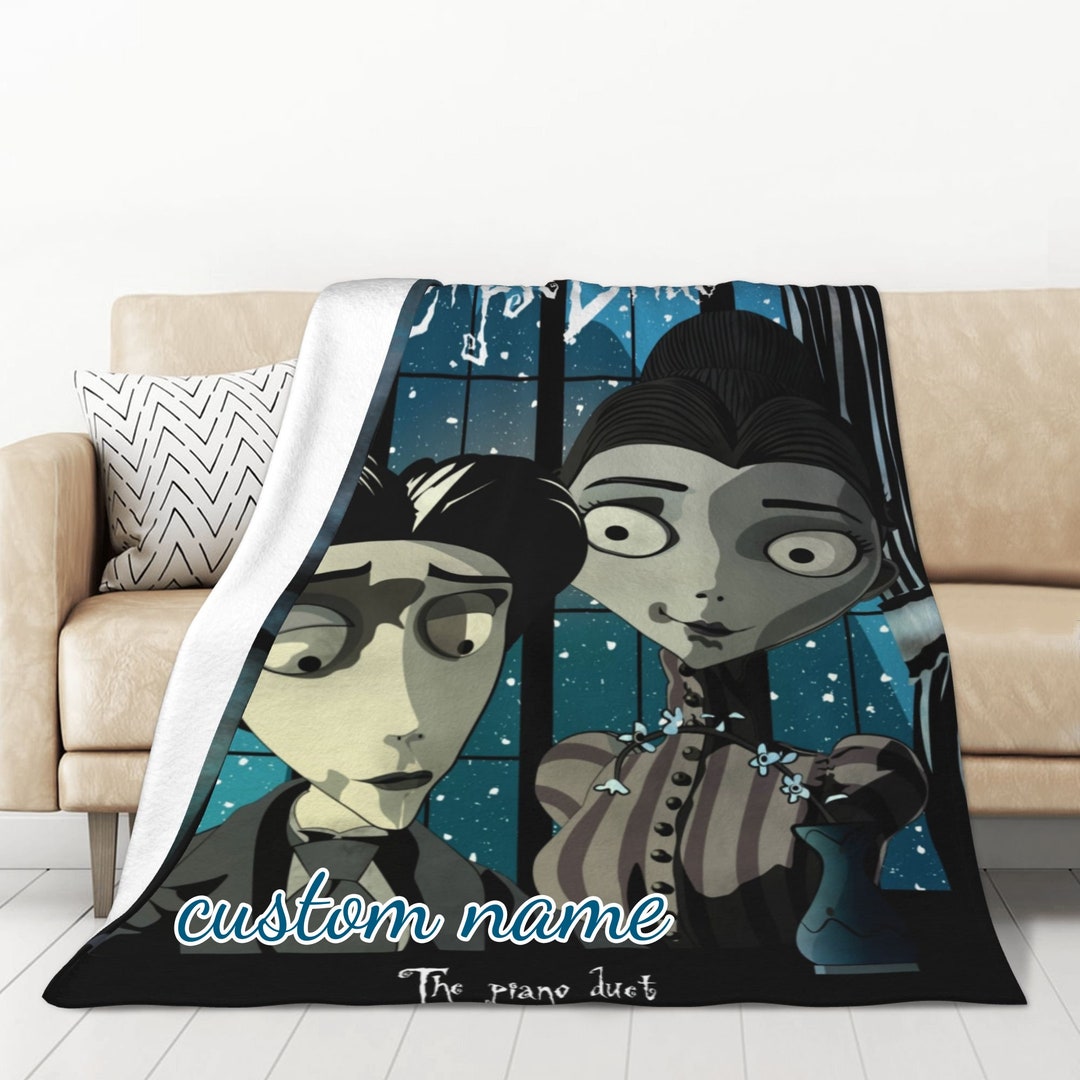 Wrap Yourself in a Unique and Personalized Disney Corpse Bride Tapestry Blanket - Custom Name Available