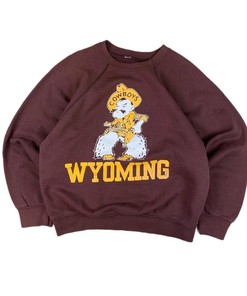 Wyoming Cowboys Pistol Pete Mocha Sweatshirt Vintage Style Full-Size Gift For Ncaa Fans