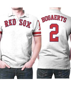 Xander Bogaerts #2 Boston Red Sox MLB Baseball Allover Print Player Jersey 2019 Polo Shirt with Athleisure Design