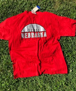 Y2K Nebraska Football Red Xxl Athletic Cotton Crewneck Graphic Sports Shirt Shirt