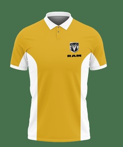 Yellow 3D Printed Dodge Ram Lph-Va Polo Shirt for Men with Breathable Fabric
