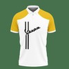 Yellow 3D Printed Piaggio Vespa Nct-Va Polo Shirt: Ver 1